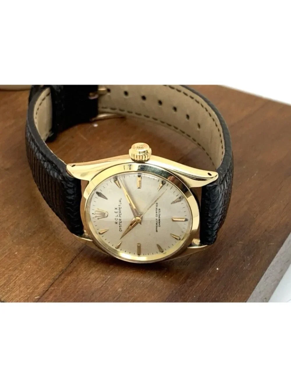 Rolex Oyster Perpetual Women's Watch 6548 Swiss Automatic 14k Gold Case 30mm